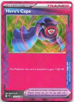 Hero's Cape 152/162 ACE SPEC Rare Temporal Forces Pokemon Holo Near Mint - Image 1