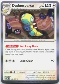 Dudunsparce 080/131 Holo Rare Prismatic Evolutions Pokemon Near Mint - Image 1