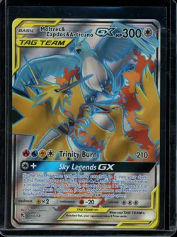 Moltres & Zapdos & Articuno GX Pokemon 2019 SM Hidden Fates Full Art 66/68 NM - Image 1