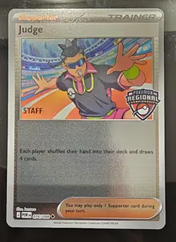 Pokemon TCG Judge 076/088 POR Perfect Order - Regional promo card - STAFF stamp - Image 1