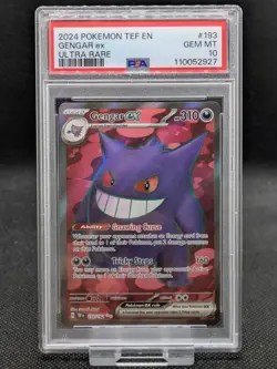 Pokemon Gengar EX 193/162 Scarlet Violet Temporal Forces PSA 10 Graded - Image 1