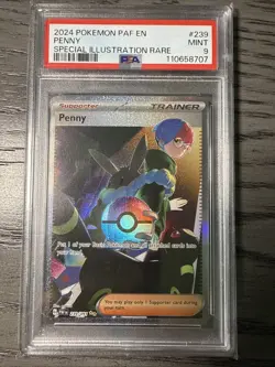 2024 POKEMON PAF EN-PALDEAN FATES 239 PENNY SPECIAL ILLUSTRATION RARE PSA 9 - Image 1