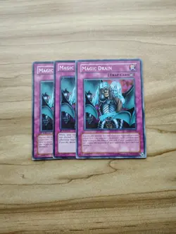 Yu-Gi-Oh! - Magic Drain 3X - Full Playset Of Cards - Image 1
