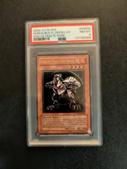 Horus The Black Flame Dragon Lv4 Ultimate Rare Unlimited PSA 8 - Image 1