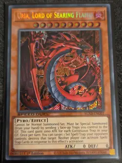 Yugioh! Uria, Lord of Searing Flames - SGX3-ENG01 - Secret Rare - 1st Edition NM - Image 1