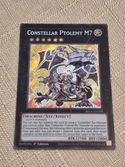 Yugioh Constellar Ptolemy M7 (Chibi Artwork) BLGG-EN009 Secret Rare 1st Ed NM - Image 1