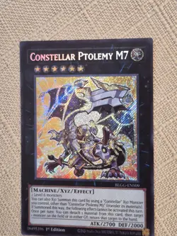 Yugioh Constellar Ptolemy M7 (Chibi Artwork) BLGG-EN009 Secret Rare 1st Ed NM - Image 2