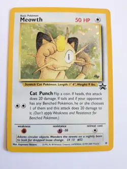 Pokemon TCG Meowth Black Star Promos Holo #10 NM - Image 1