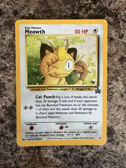 Pokemon TCG Meowth Holo #10 Black Star Promo Gameboy Exclusive - Image 1