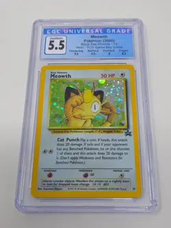 Meowth 10 Black Star Promos Holo CGC 5.5 Excellent+ 9016 - Image 1