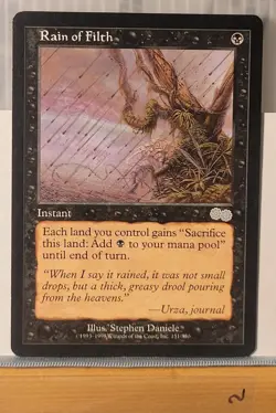 Mtg RAIN OF FILTH NM Urza's Saga 151/350 -Argo- - Image 3