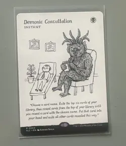 MTG Demonic Consultation, Secret Lair Encyclopedia. N/M NON Foil - Image 1