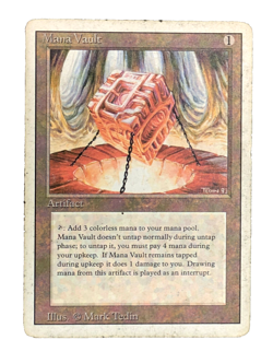 Mana Vault Revised Edition 1994 MTG Card – LP-/Strong MP - Image 1