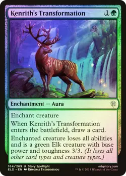 Kenrith's Transformation Throne of Eldraine MTG MAGIC ENCHANTMENT AURA FOIL O243 - Image 1