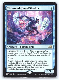 Thousand-Faced Shadow 86 Kamigawa: Neon Dynasty Magic: The Gathering Foil LP - Image 1