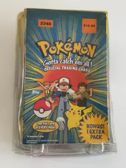 Topps Pokemon TV Animation Series 1 Booster Box 2348 - EMPTY Box & 11 Packs ONLY - Image 2