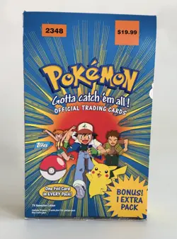 Topps Pokemon TV Animation Series 1 Booster Box 2348 - EMPTY Box & 11 Packs ONLY - Image 5