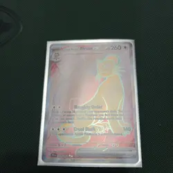 Team Rocket’s Persian Ex 219/182 Destined Rivals Full Art Ultra Rare Pokemon TCG - Image 1