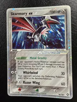Skarmory ex 98/108 Power Keepers Holo Rare Pokemon TCG With Swirl🌀LP - Image 3