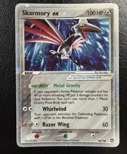 Skarmory ex 98/108 Power Keepers Holo Rare Pokemon TCG With Swirl🌀LP - Image 4