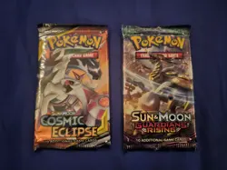 Two SEALED Pokemon Sun & Moon Booster Packs - Image 1