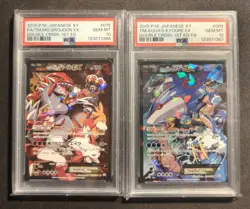 Groudon EX & Kyogre EX CP1 PSA 10 Gem Mint Sequential Jap Pokemon Magma Aqua - Image 1