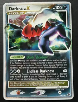 Pokemon TCG Darkrai LV.X 104/106 Great Encounters Ultra Rare Holo EN HP 100 - Image 1