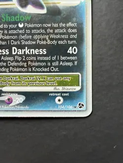 Pokemon TCG Darkrai LV.X 104/106 Great Encounters Ultra Rare Holo EN HP 100 - Image 4