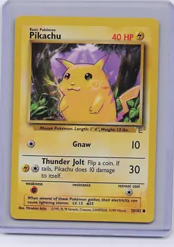 Pikachu (E3 Stamped) 058/102 Promo Miscellaneous Cards & Products Pokemon LP - Image 1