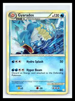 💥 GYARADOS 4/123 - CRACKED ICE Holo RARE - HeartGold SoulSilver POKEMON TCG - Image 1