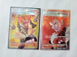 Pokemon 2 Lot Full Art Rare Holo Trainers Lysandre Trump Card (104 & 118) LP - Image 2