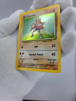 1999 Pokemon Hitmonchan 7/102 Base Set Unlimited Holo Rare Pokemon TCG Vintage - Image 2