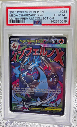 2025 Pokemon Mep EN Mega Charizard X ex Ultra-Premium Collection PSA 10 - Image 1