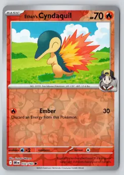 Ethan's Cyndaquil 032/182 Common Destined Rivals Reverse Holo Near Mint - Image 1