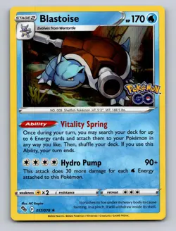 BLASTOISE 017/078 HOLO R POKEMON GO POKEMON NM - Image 1