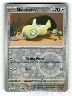 Dunsparce 120/159 Common Journey Together Pokemon Reverse Holo Lightly Played - Image 1