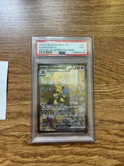 2023 POKEMON MEW EN-151 SPECIAL ILLUSTRATION RARE #201 ALAKAZAM EX PSA 9 - Image 2