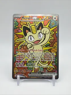 Pokemon TCG Meowth EX 121/88 SIR Special Illustration Rare Perfect Order - Image 1