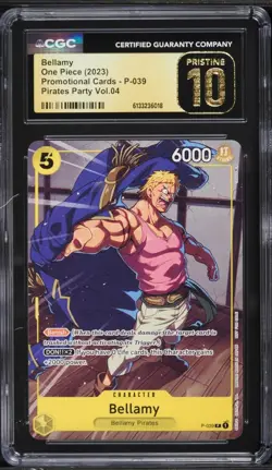 Bellamy P-039 CGC 10 PRISTINE ENGLISH One Piece Promo Pirates Party Vol.4 - Image 1