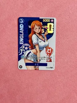 Nami FIFA England DIY ACG One Piece Anime Art Card Custom Collab - Image 1