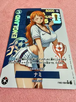 Nami FIFA England DIY ACG One Piece Anime Art Card Custom Collab - Image 4