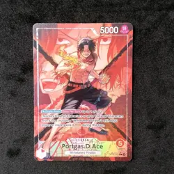 One Piece TCG - Portgas.D.Ace OP16-001 Leader Alternate Art The Time of Battle - Image 1