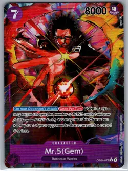 Mr.5 (Gem) (Alt Art) OP04-072 English Kingdoms of Intrigue - One Piece Card - NM - Image 1