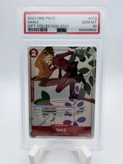 One Piece Card Game Sanji OP01-013 Gift Collection 2023 Holo Eng PSA 10 - Image 1