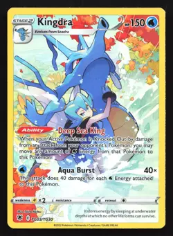 Pokemon Kingdra TG03 Astral Radiance Trainer Gallery Ultra Rare Full Art Holo LP - Image 1