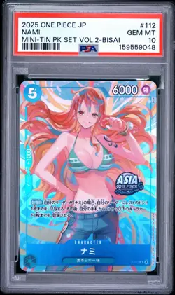One Piece SEQUENTIAL PSA 10 - 9 Asia Mini-Tin Bisai Promo Nami Nico Robin Bonney - Image 2