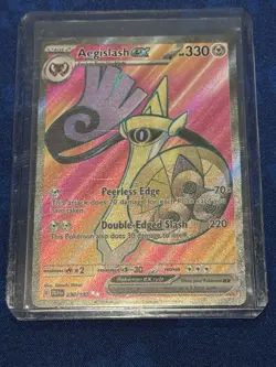 Pokemon TCG Aegislash ex 230/182 SV04: Paradox Rift Holo Near Mint - Image 1