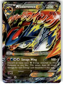 Pokemon TCG M Salamence EX XY171 Full Art Black Star Promo Holo Card - Image 1