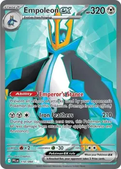 Empoleon ex 114/094 Ultra Rare Phantasmal Flames Pokemon Near Mint - Image 1