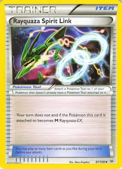 Rayquaza Spirit Link 87/108 Uncommon Roaring Skies Pokemon Near Mint - Image 1